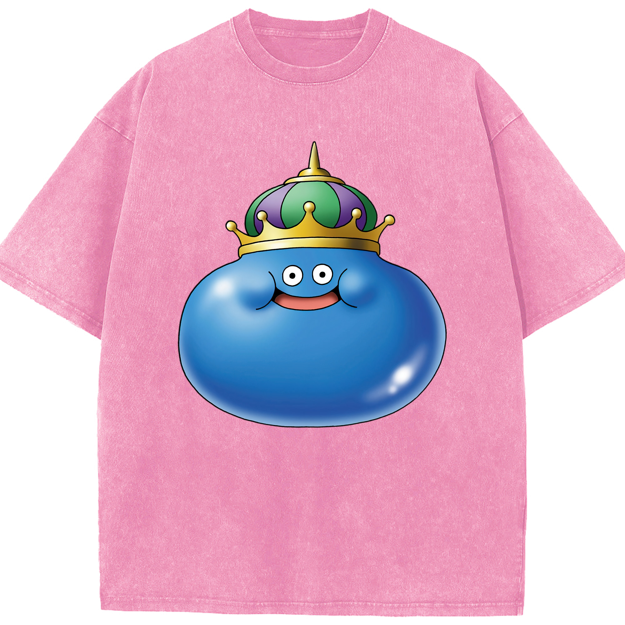 （画像用） ドラゴンクエスト Doragon Kuesuto Dragon Quest 綿100% ヴィンテージ風 半袖Tシャツ（フロントプリント）